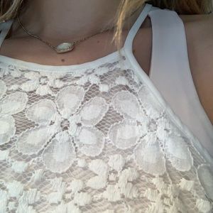 Flowy lace tank top